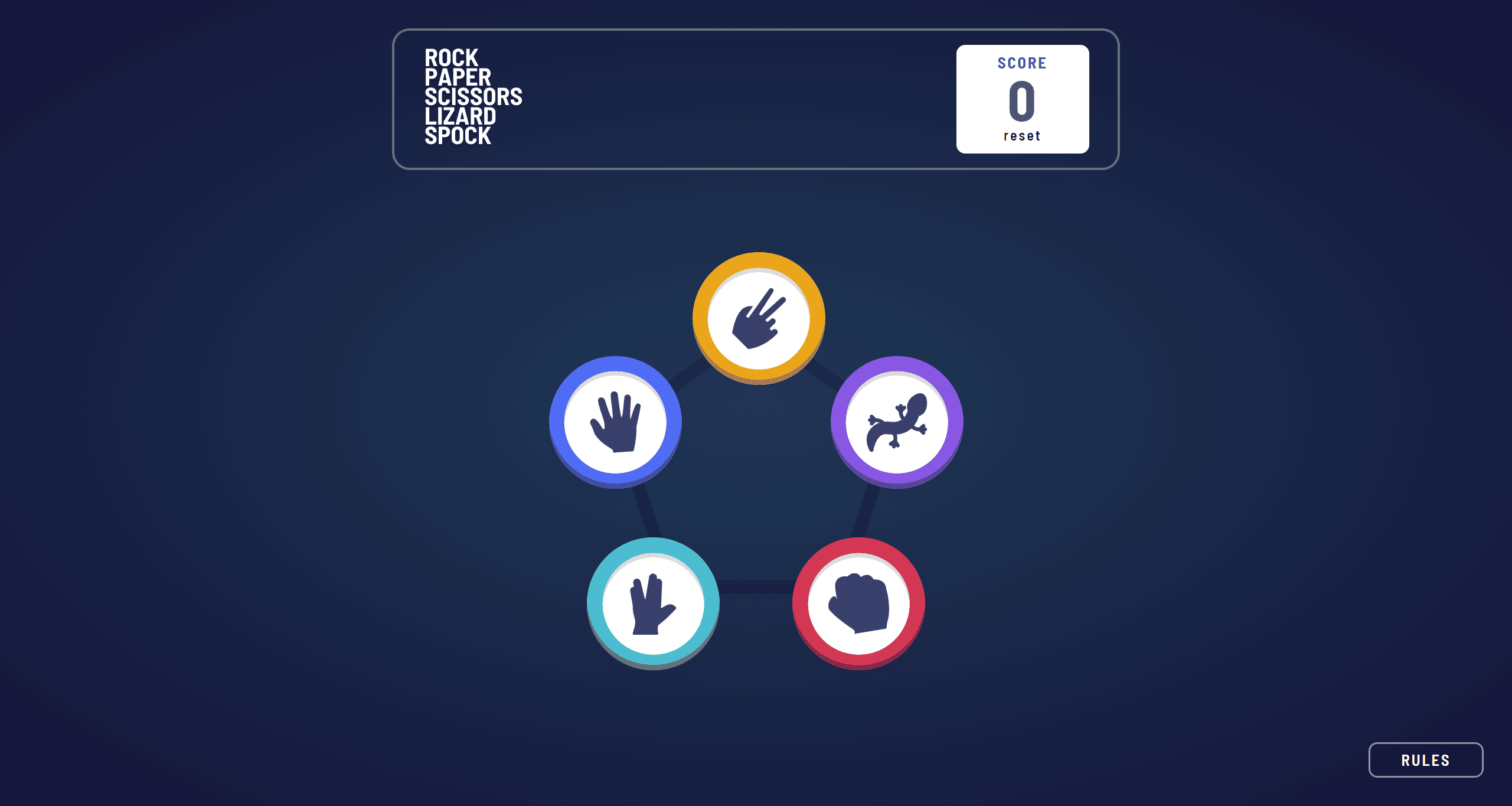 Rock Paper Scissors Lizard Spock Game